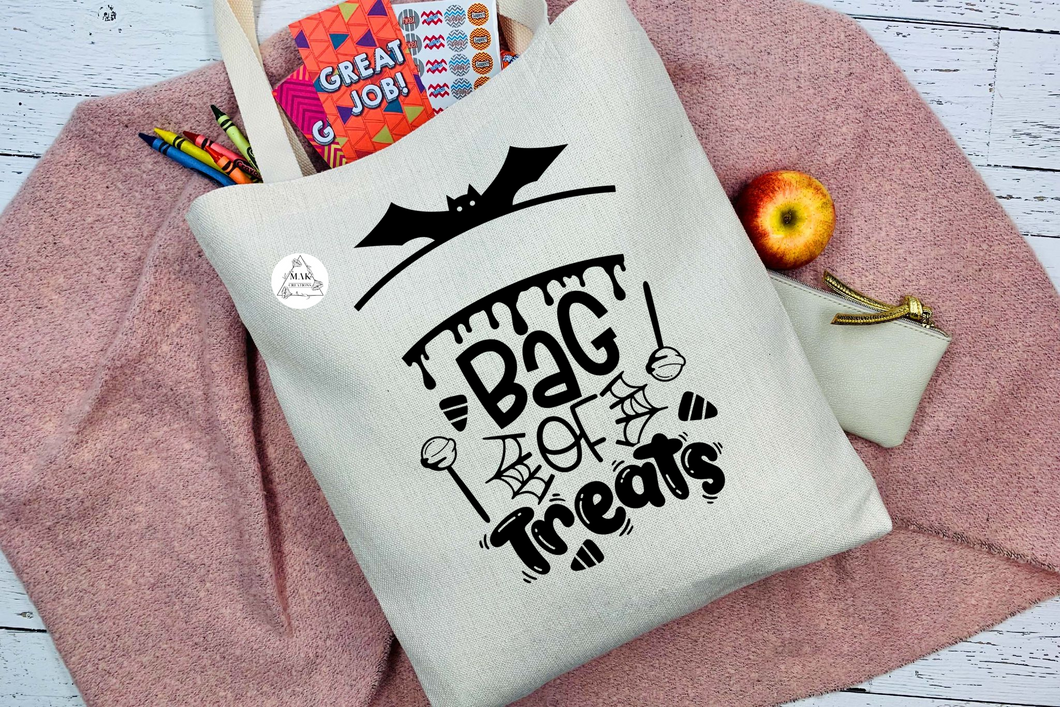Bag Of Treats Tote (Black Font)