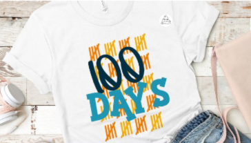 100 Days (colored tally marks)