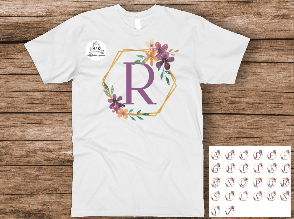 Floral Letter Frame (AVAILABLE IN ALL SIZES)