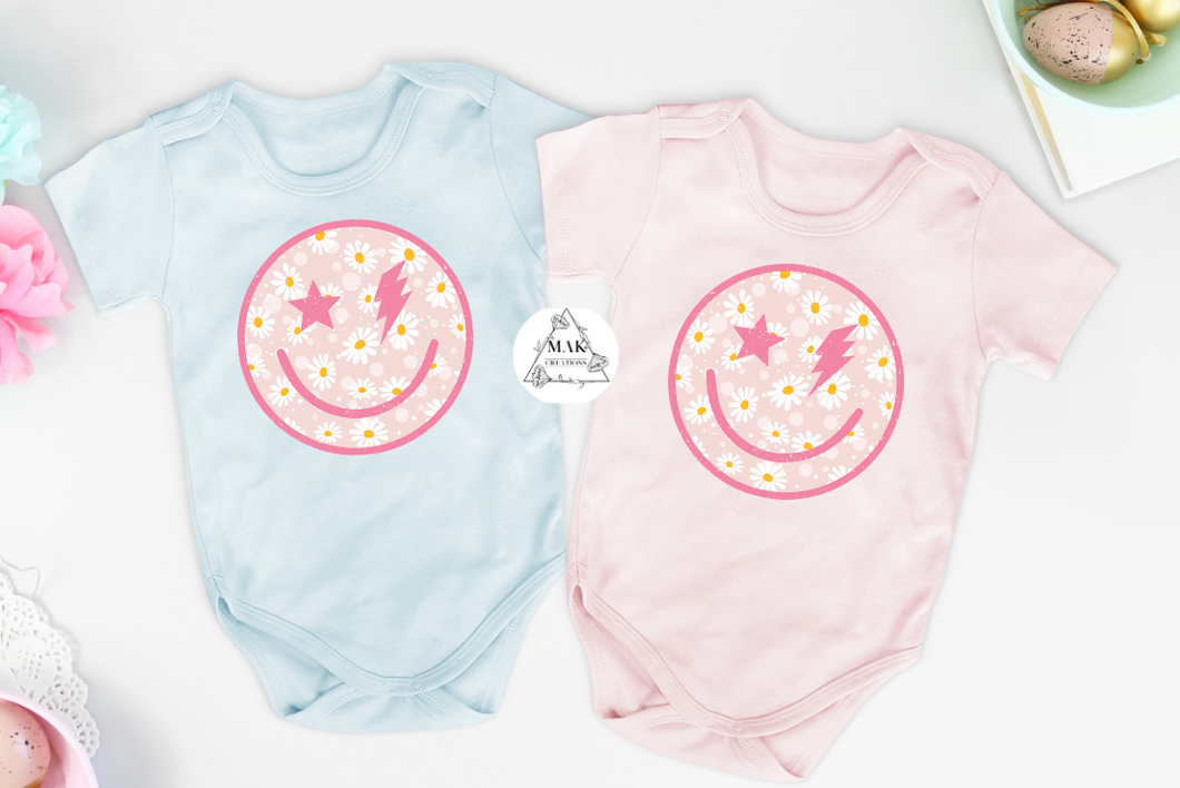 Floral Smiley Face (AVAILABLE IN ALL SIZES)