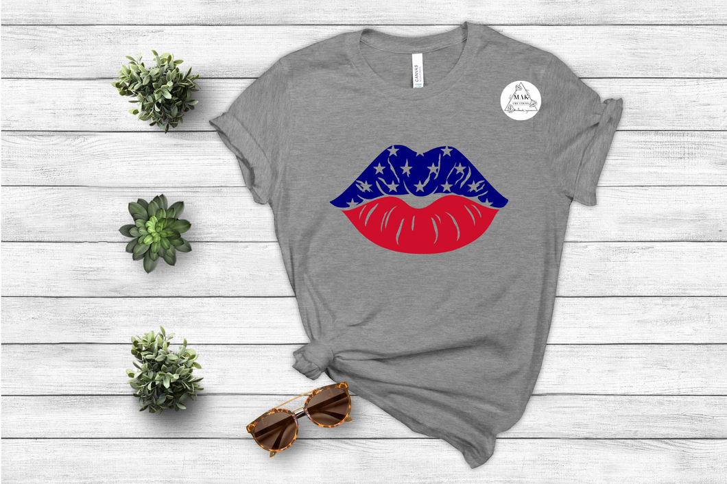 Red and Blue Kiss