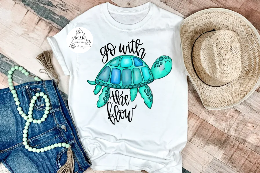 Go With the Flow Turtle (AVAILABLE IN ALL SIZES)