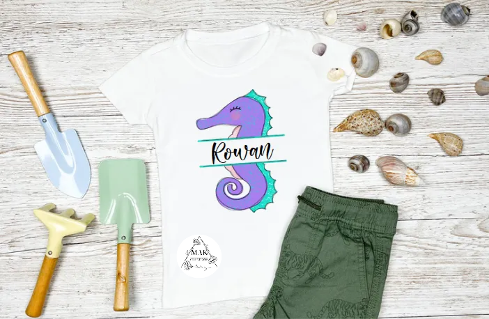 Seahorse Personalized with Name (Available in All Sizes)