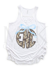 Load image into Gallery viewer, Camo Monogram with Bow
