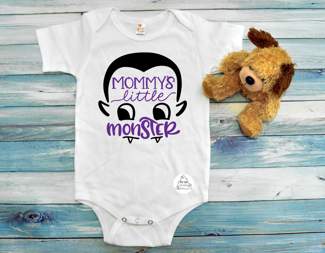 Mommy's Little Monster (purple) (AVAILABLE IN ALL SIZES)