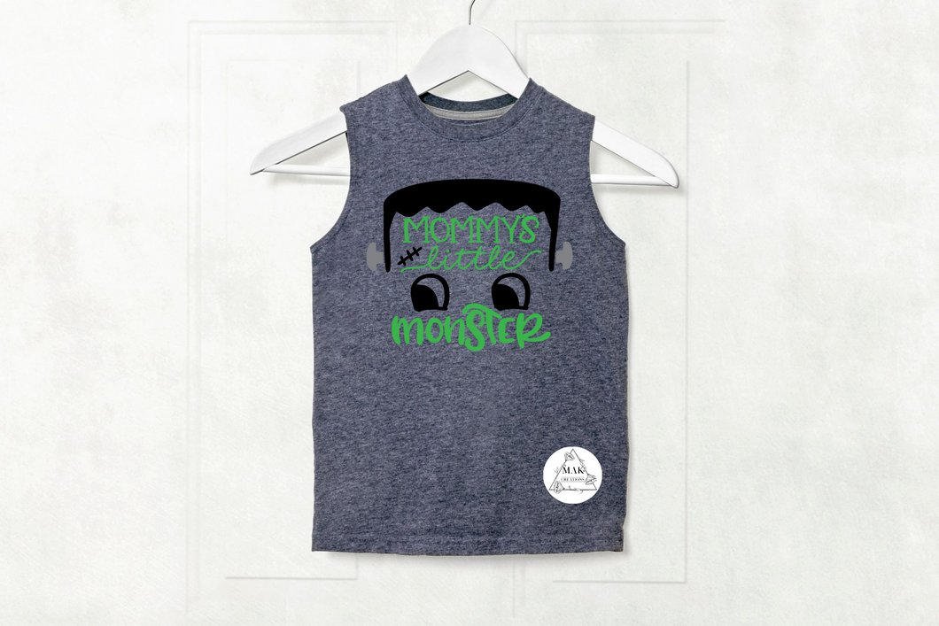 Mommy's Little Monster (green) (AVAILABLE IN ALL SIZES)