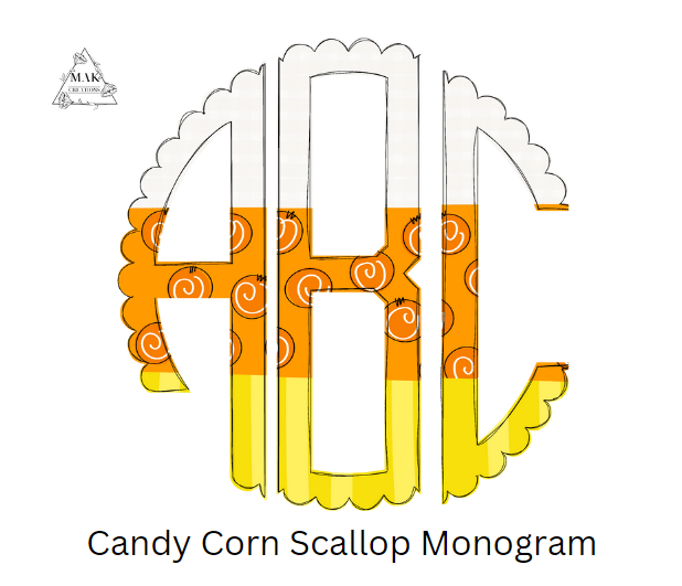 Personalized Monogram Candy Corn