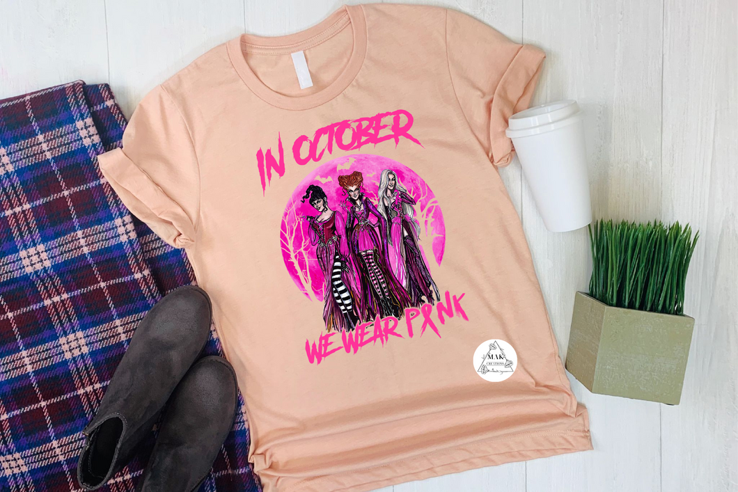 October We Wear Pink Witches #2 (AVAILABLE IN ALL SIZES)