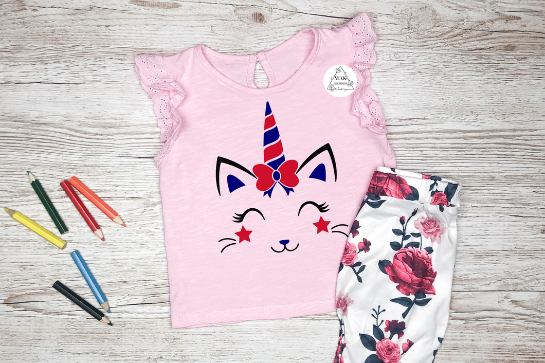 Patriotic Unicorn Cat #1