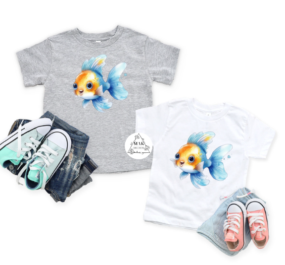 Blue and Orange Fish (AVAILABLE IN ALL SIZES)