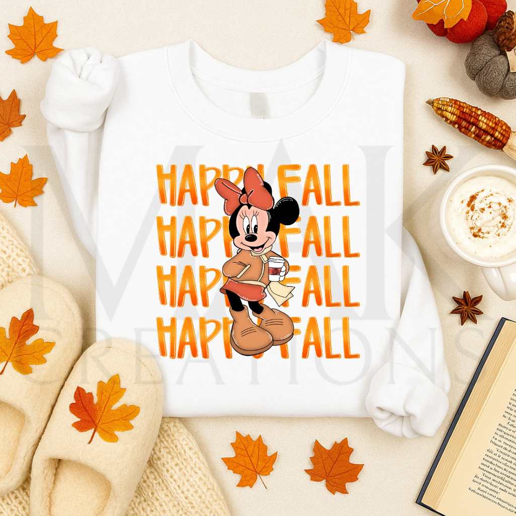 Happy Fall Girl Mouse