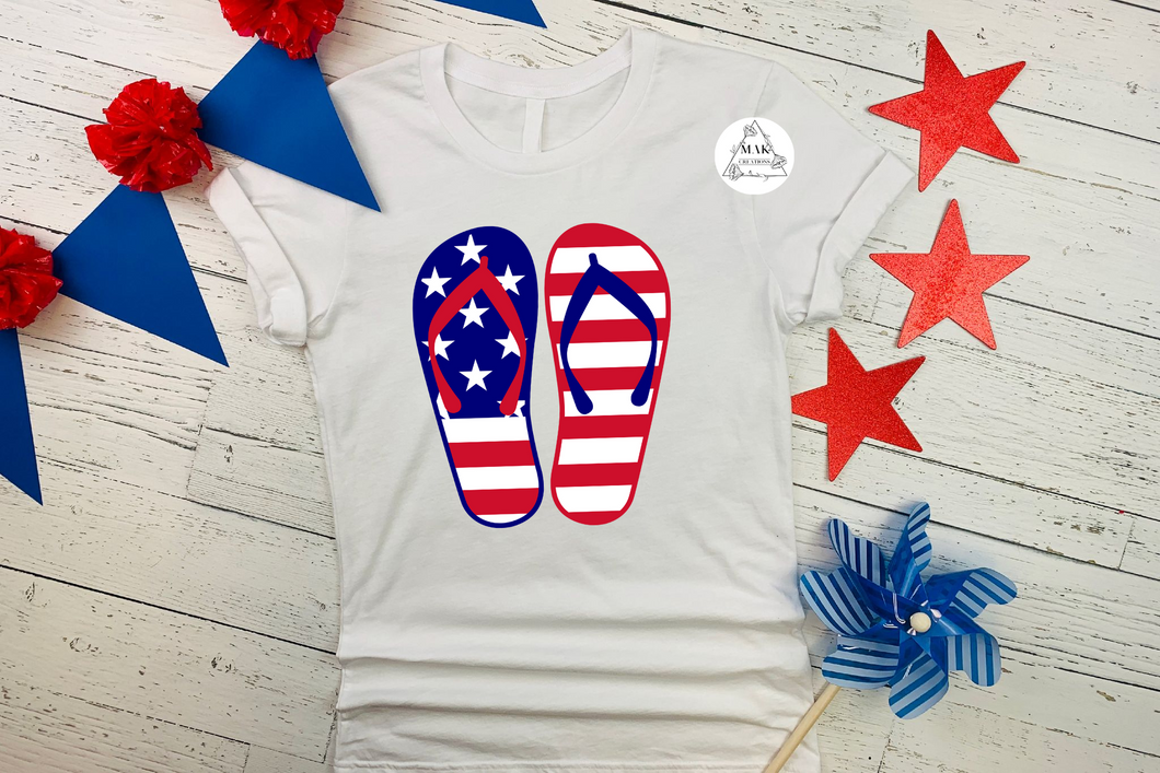 Patriotic Flip Flops