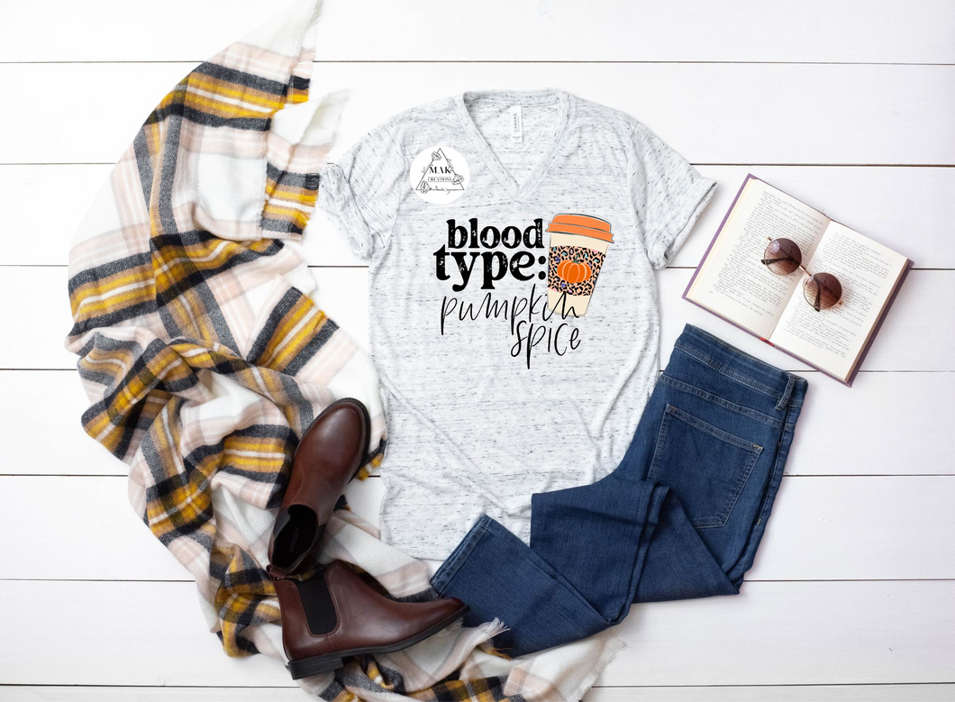 Blood Type Pumpkin Spice (AVAILABLE IN ALL SIZES)