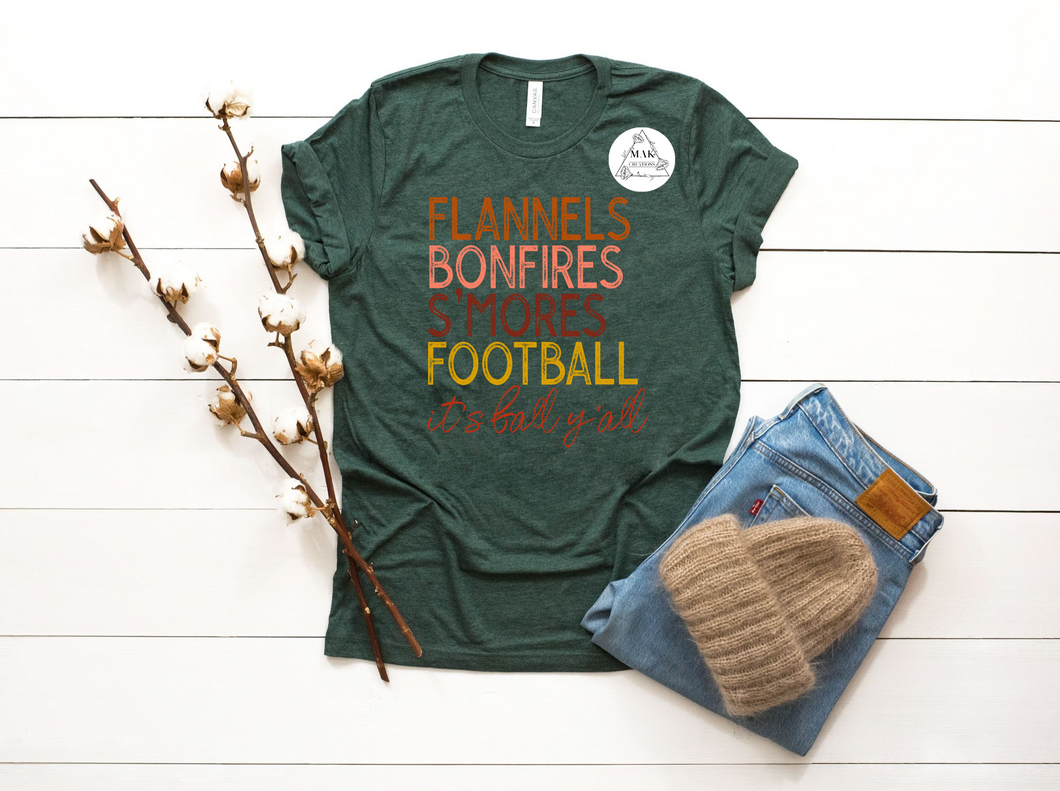 Flannels, Bonfires, S'Mores (AVAILABLE IN ALL SIZES)