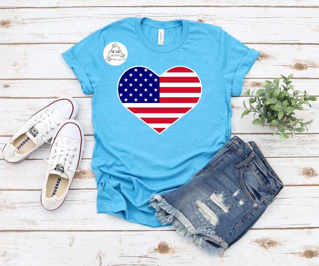 USA Flag Heart
