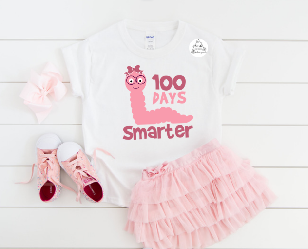 100 Days Smarter (pink worm)
