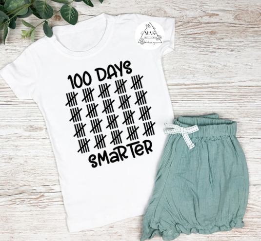100 Days Smarter (tally marks- black font)
