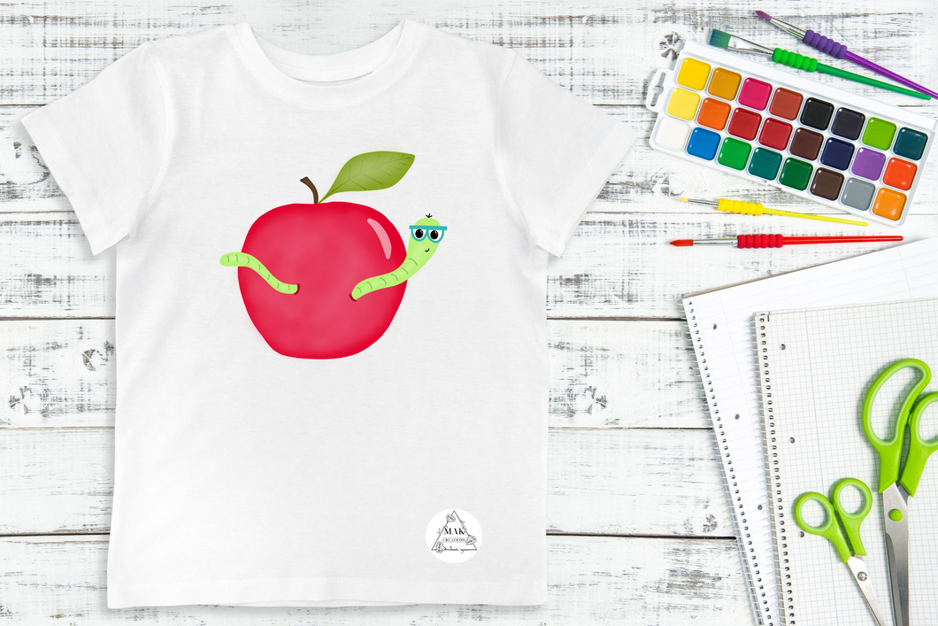 Apple with Worm
