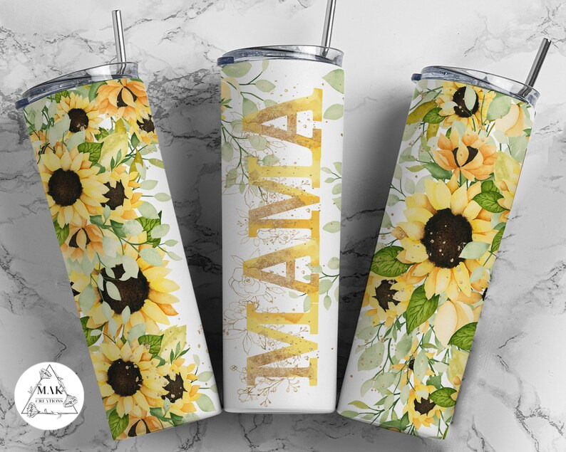 Mama Sunflower (20 oz Skinny Tumbler)