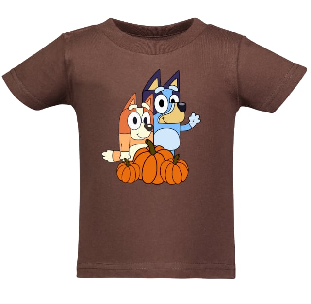 Blue Dog with Pumpkins