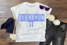 Load image into Gallery viewer, Squadron Squares with Blue Bow
