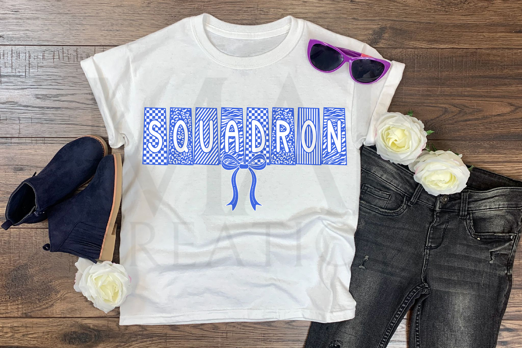 Squadron Squares with Blue Bow