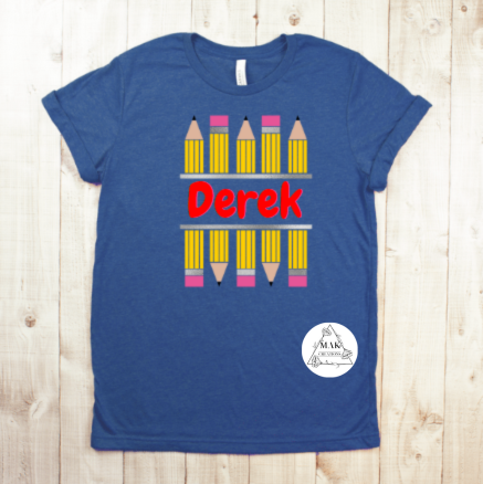 Personalized Name with Multiple Pencils