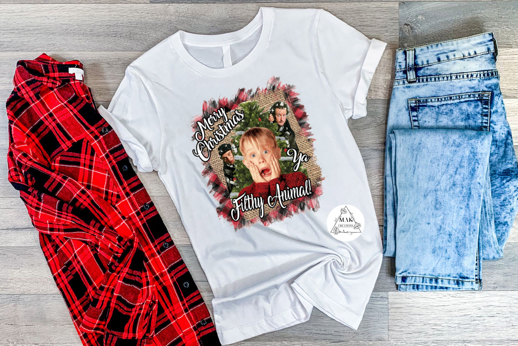 Merry Christmas Ya Filthy Animal #2 (AVAILABLE IN ALL SIZES)