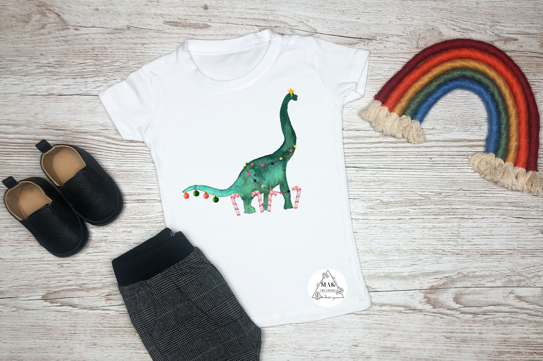 Dino with Candy Canes (AVAILABLE IN ALL SIZES)