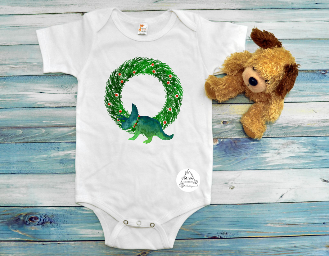 Dino with Wreath (AVAILABLE IN ALL SIZES)