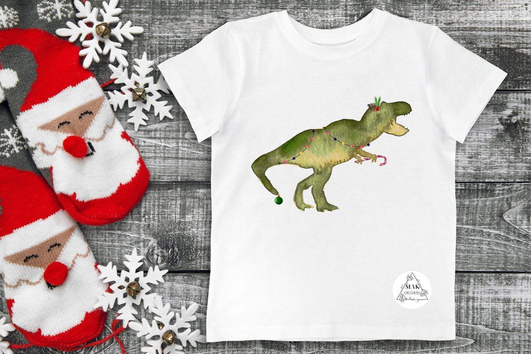 Christmas Dinosaur (AVAILABLE IN ALL SIZES)