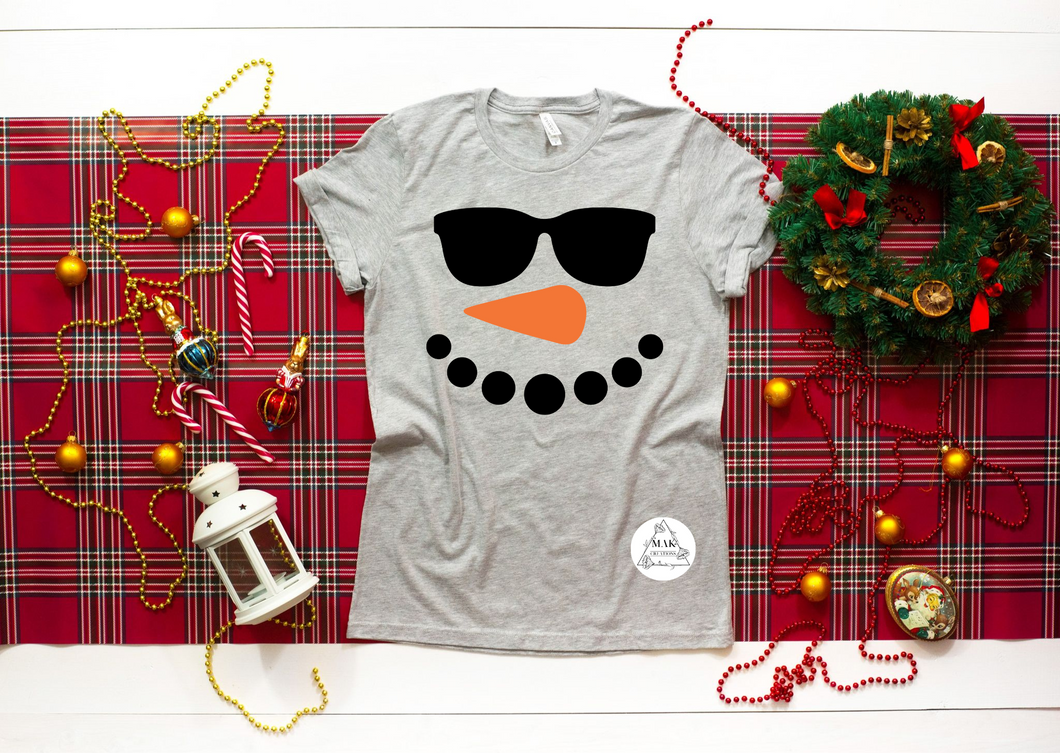 Snowman Face (with sunglasses) (AVAILABLE IN ALL SIZES)