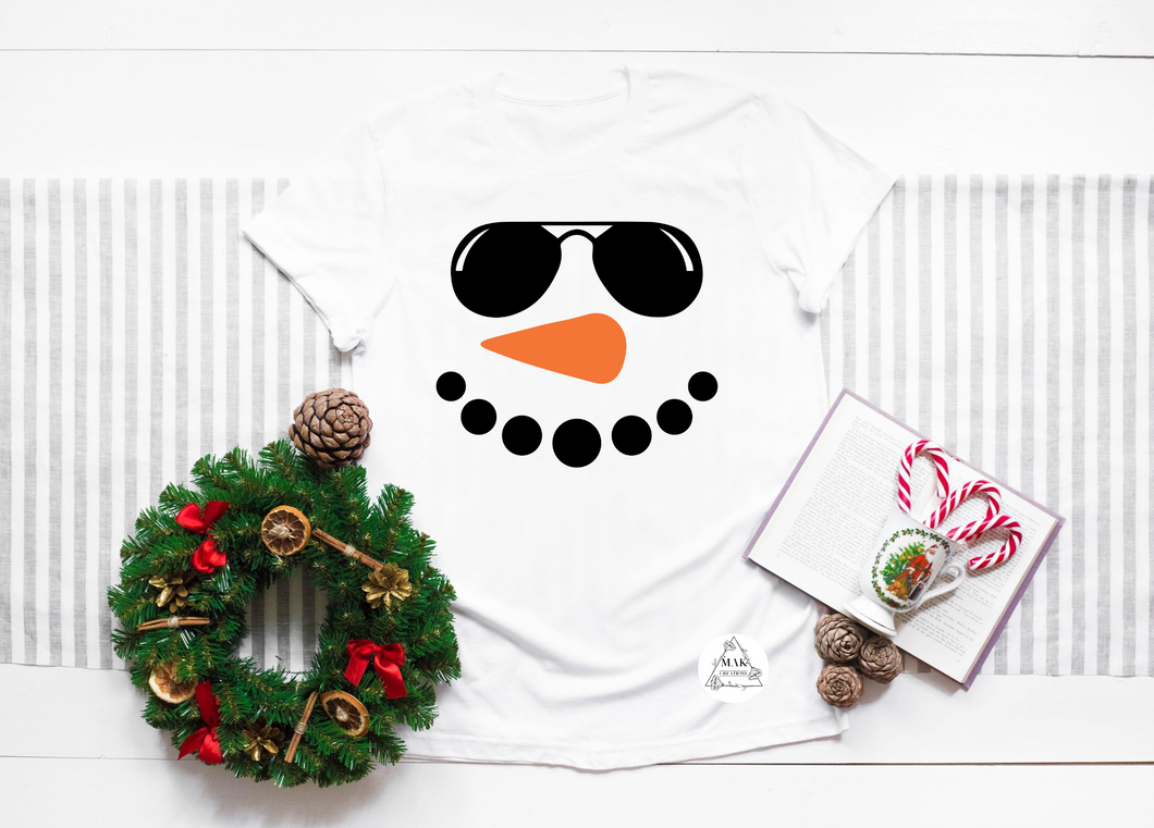 Snowman Face (with sunshades) (AVAILABLE IN ALL SIZES)