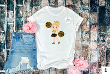 Load image into Gallery viewer, Black and Yellow/Gold Cheerleaders
