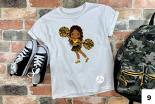 Load image into Gallery viewer, Black and Yellow/Gold Cheerleaders
