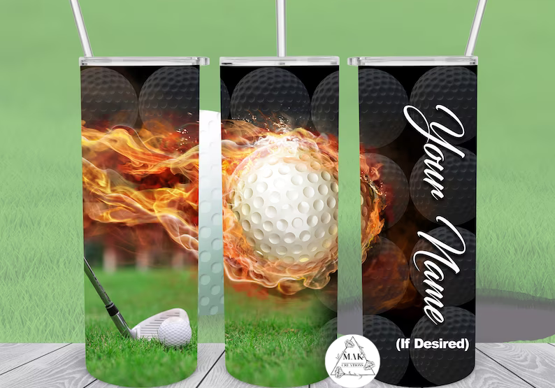 Personalized Golf Tumbler (20 oz skinny tumbler)
