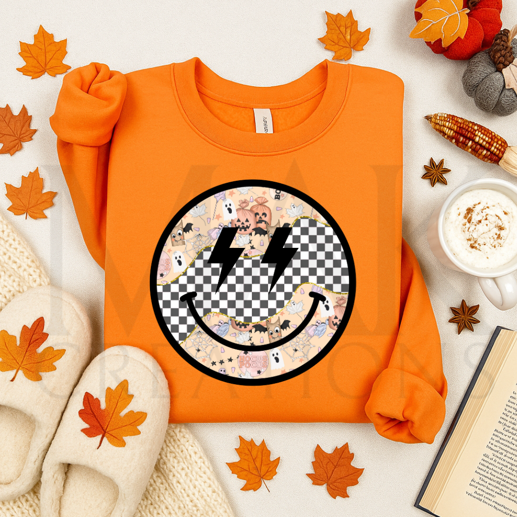 Halloween Checkered Smiley