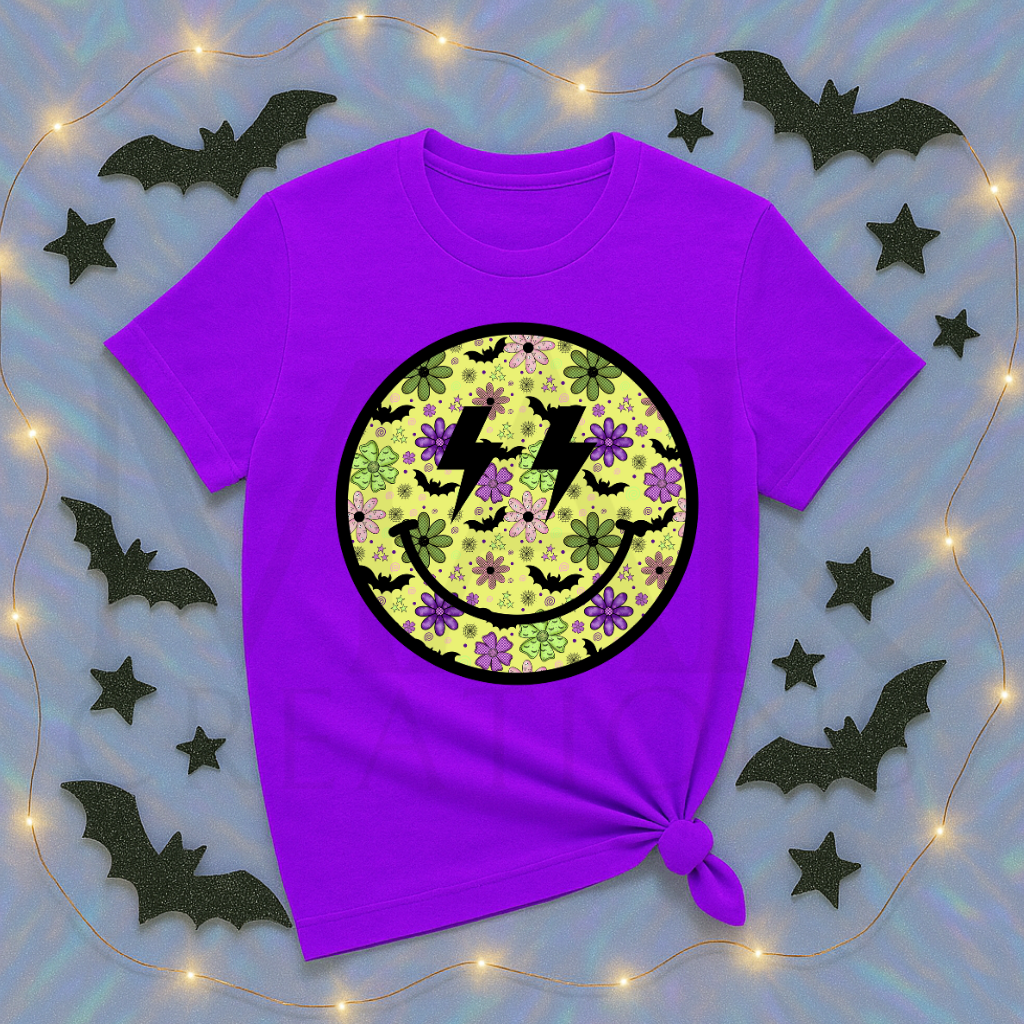 Flowers and Bats Smiley 2