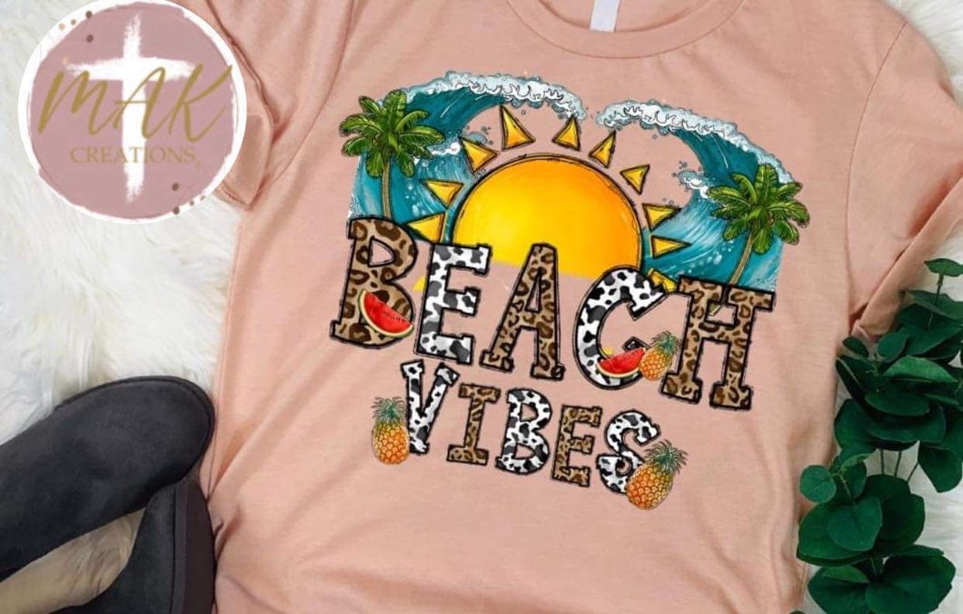 Beach Vibes (Leopard & Cow Print) (AVAILABLE IN ALL SIZES)