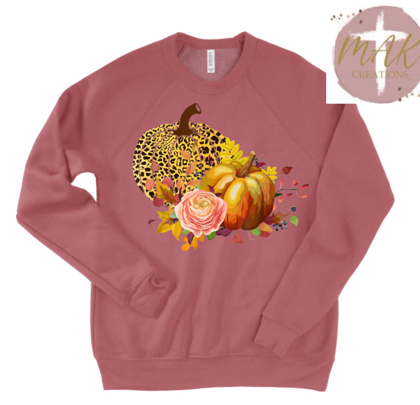Leopard Pumpkin & Floral (AVAILABLE IN ALL SIZES)