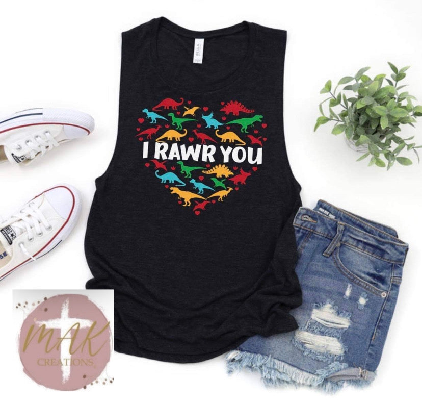 I Rawr You Heart (AVAILABLE IN ALL SIZES)