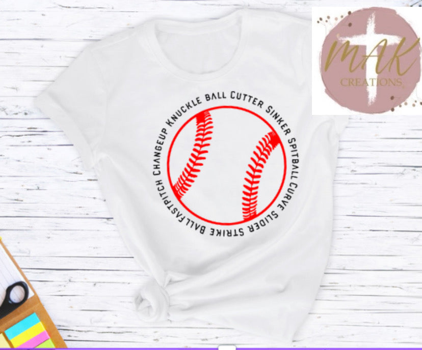 Baseball (Circle) (AVAILABLE IN ALL SIZES)