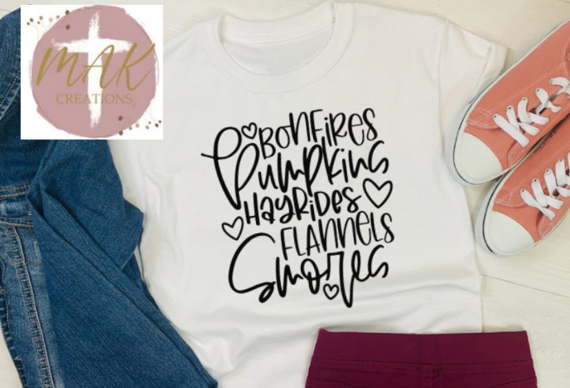 Fall Words: Bonfires  (AVAILABLE IN ALL SIZES)