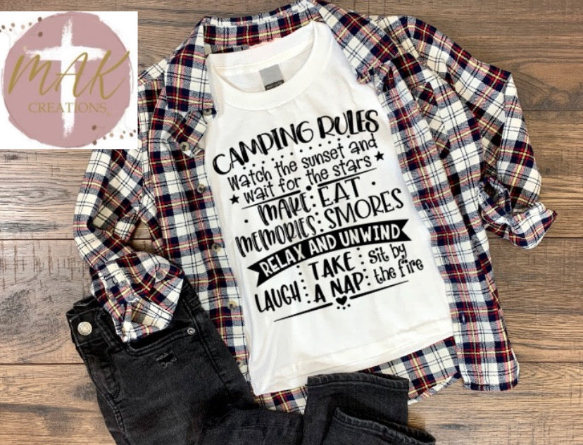 Camping Rules (AVAILABLE IN ALL SIZES)
