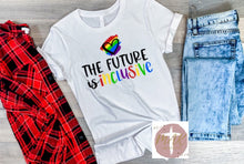 Load image into Gallery viewer, The Future is Inclusive (Black and Colorful) (AVAILABLE IN ALL SIZES)
