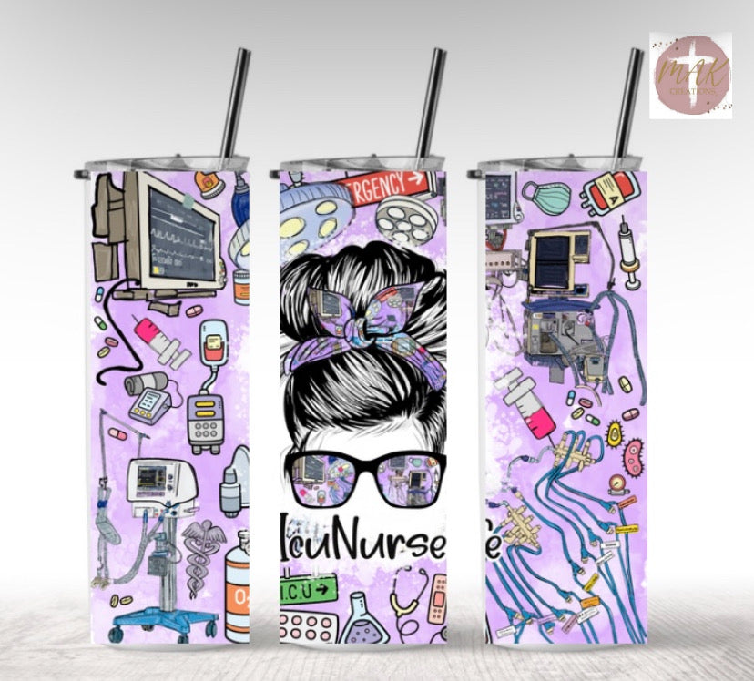 ICU Nurse  (20 oz Skinny Tumbler)
