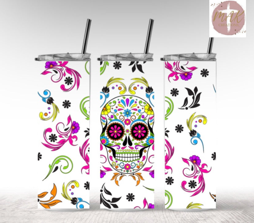 Sugar Skull (20 oz Skinny Tumbler)
