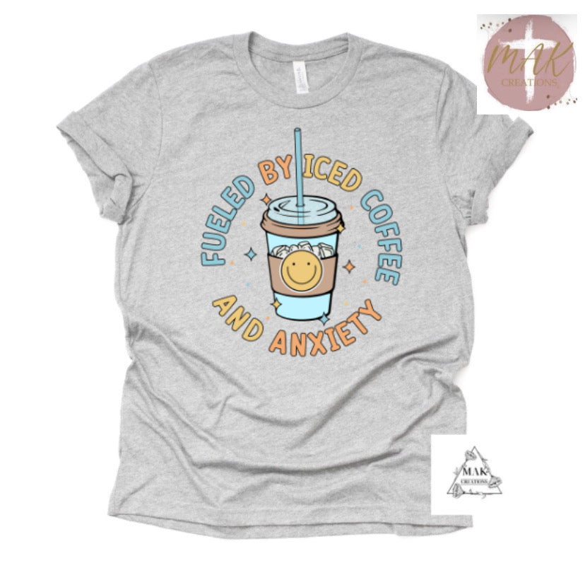 Fueled By Iced Coffee (Blue) (AVAILABLE IN ALL SIZES)