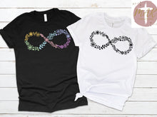 Load image into Gallery viewer, Floral Infinity (Black Print) (AVAILABLE IN ALL SIZES)
