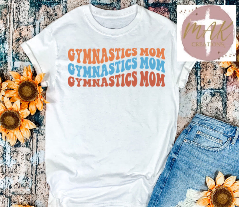 Gymnastics Mom Colorful Wave (AVAILABLE IN ALL SIZES)